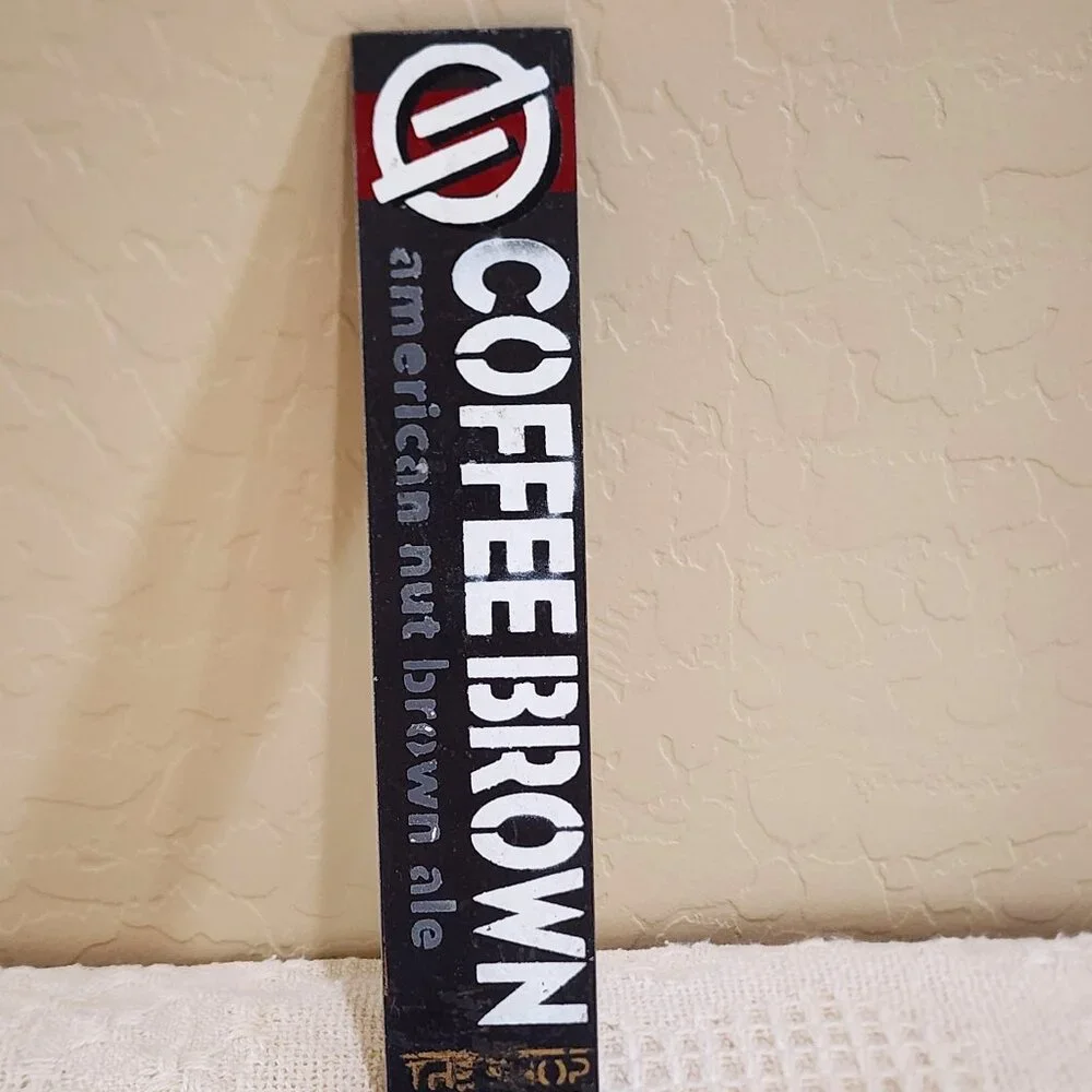 The Shop Beer Co COFFEE BROWN American Nut Brown Ale Metal Beer Pull Tap Handle